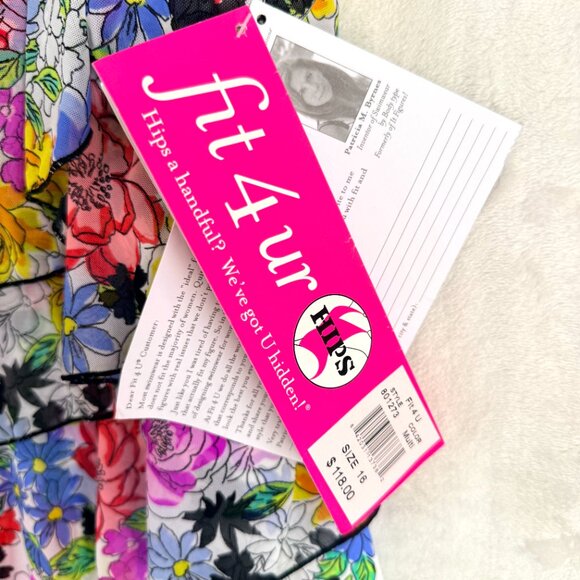 FIT 4U Floral Flounce Ruffle Romper Adjustable Strap One Piece Swimsuit 16 NEW - Picture 3 of 7